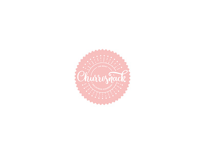 Churrosnack - Logo Design brand design branding churros design dessert graphic design logo logo design pastry logo pink logo simple logo snack logo stamp logo ui vector