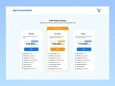 Re-Design Order Hosting Niagahoster branding dailyui design graphic design minimal ui