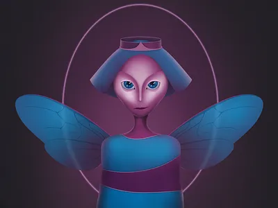 Fairy character character design drawing face fairy fantastic fantasy graphic design illustration portrait wings