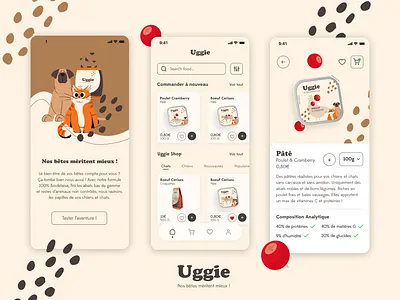 Uggie - Mobile Pet Shop animals app design app design mobile branding design graphic design interface ios pet screens shop ui ui design userexperience ux ux design web design