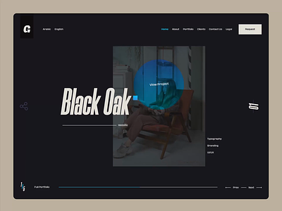 Design Studio Website - Home screen animation company websitem dark ui design design studio ecommerce free ui kit george samuel illustration intera interaction landing landing page logo morphing parallex