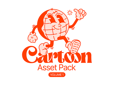 Cartoon Asset Pack branding cartoon craftwork design hvnter illustration illustration pack retro set style vector vintage web