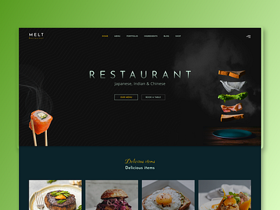 Web Ui Design for a restaurant design graphic design ui ui design uiux user interface