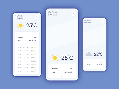 Minimal Weather App (weekly warm-up) app challenge design figma mobile ui vector warmup weather