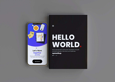 Free Phone Mockup With Book book clean download mock up download mock ups download mockup free mockup mockup psd mockups new phone psd