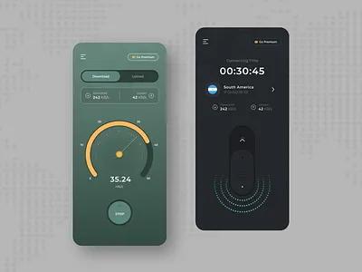 VPN service - Mobile app app dark design inspiration minimal mobile service social ui ux vpn web website