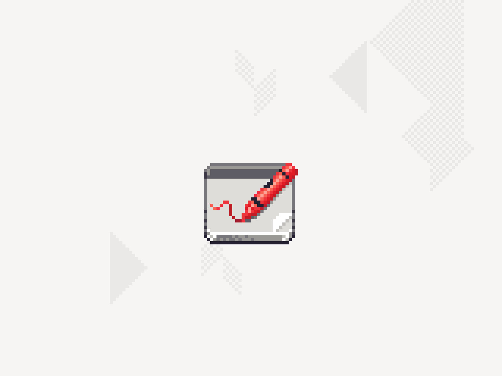 Drawing animation design gnome icon pixelart