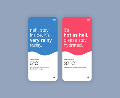 Honest Weather App app design figma graphic design illustration mobile ui user interface weather