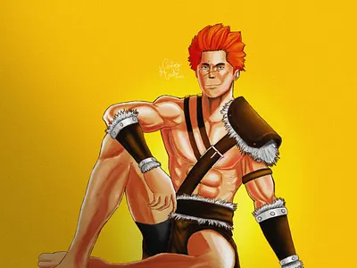 Barbarian anime character design design digitalart disney illustration