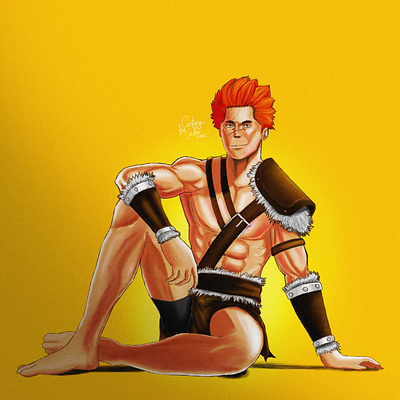 Barbarian anime character design design digitalart disney illustration