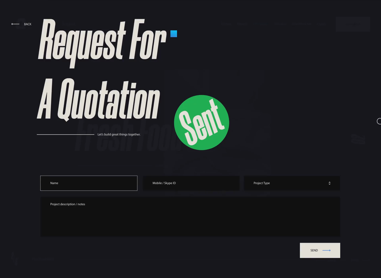 Example of Design Studio - Request a Quotation