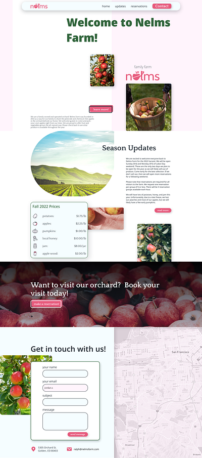 Nelm's Farm Home Page branding design figma logo product design ui ux web design