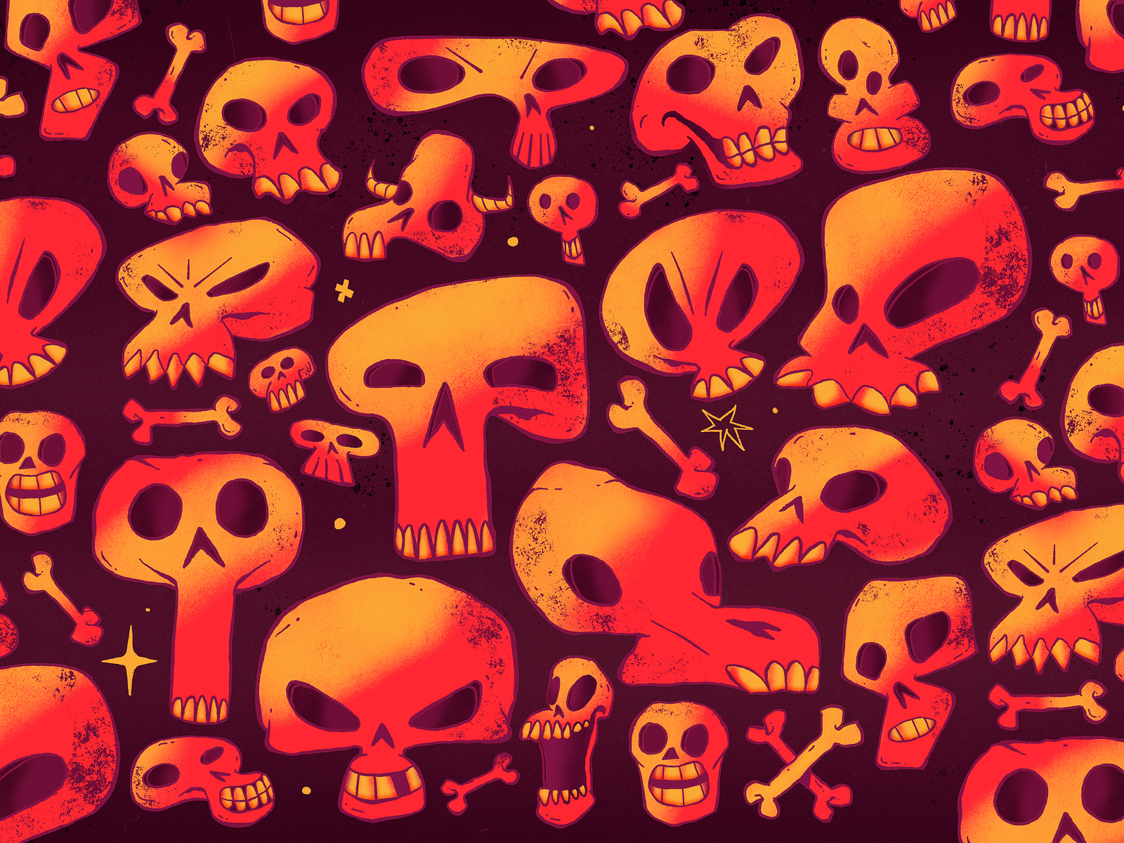 Skulls Skulls Skulls by Florian Farhay on Dribbble