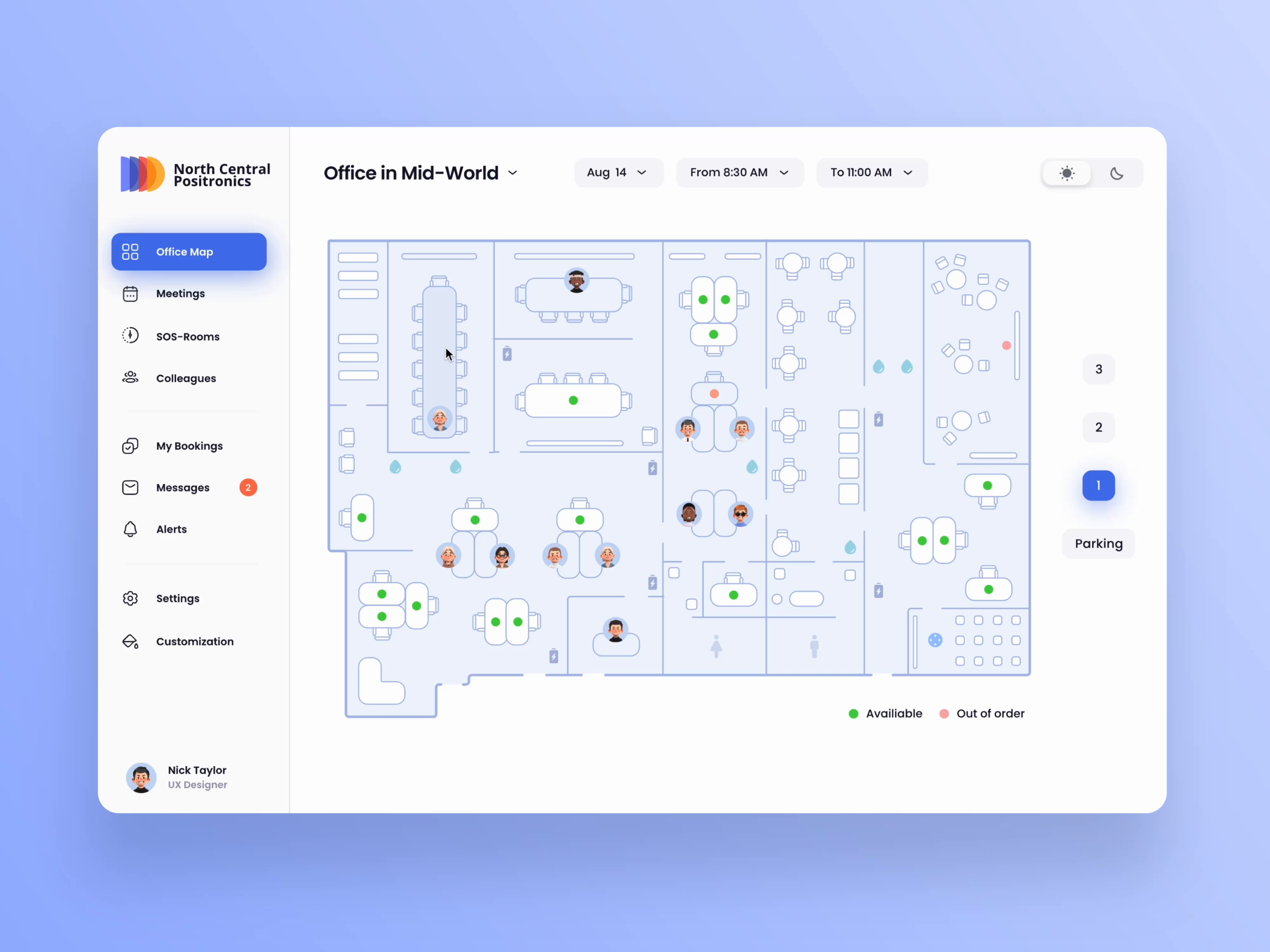 Meeting room booking process by Nika Teiler on Dribbble