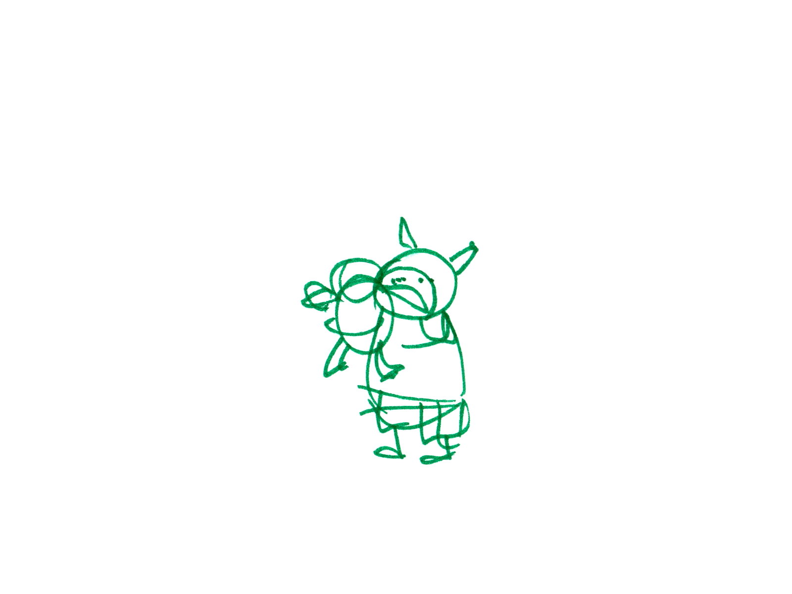 A drawn child animated gif characters drawing graphic illustration