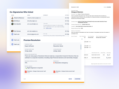 Flact — Document approvals [by PixelPlex] blockchain clients dashboard document approval document management form interface last activity layout list manage minimal modal resolution saas timeline ux workspace