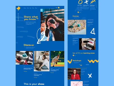 Course Platform Landing bright landing learning ui ux