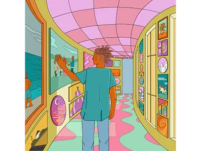 The Manifold Operations of Thinking (Critical Thinking) 2d illustration bright colorful editorial illustration illustration psychedelic psychology