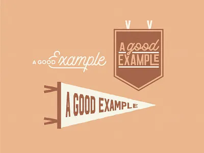 A Good Example clean example flag good illustration pennant retro series typography