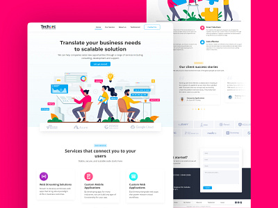Techorc - Software Development Company Website design development landing page software technology ui website website design
