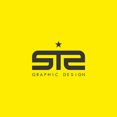 STR Graphic Design Monogram Logo alperyildiz alpryldz graphic design gray letter logo monogram r s star str t yellow yildiz