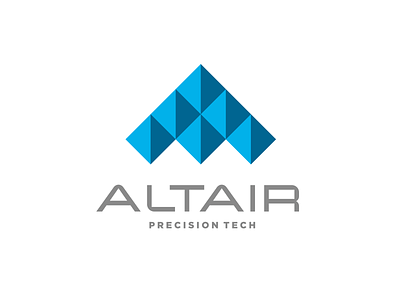 Altair altair arrow brand branding cosmos design font identity illustration letter logo logotype precision producing service sky star tech telemetry