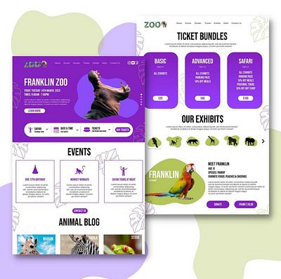 Franklin Zoo | Web Design design graphic design ui ux web design