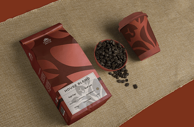 Coffe Packaging - House Blend brand brand identity brand identity design branding branding and identity coffee branding coffee packaging package design product design