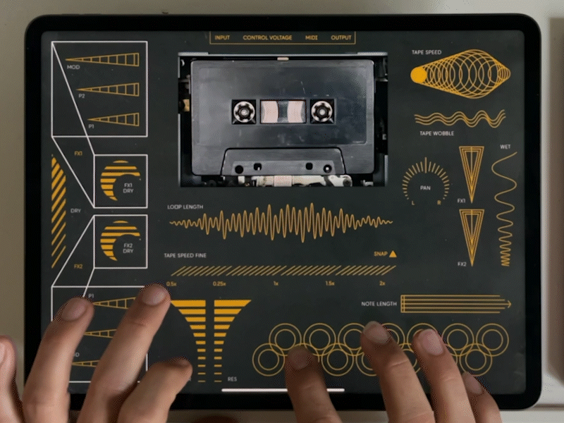 WIP – Chronoscope MIDI Controller UI audio product design synth ui unity 3d ux