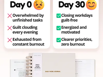 Static Ads - 30 day transformation - Daily Work Journal (Meta) ads creative graphic design static ads