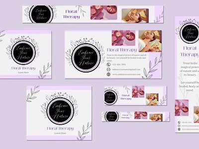 Floral Therapy Ads Banner branding design graphic design