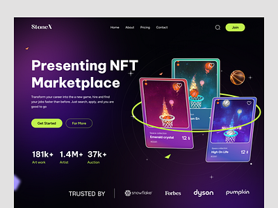 Digital NFT Artwork Web Design crypto crypto design crypto web digital art work landing page market nft nft artwork nft design nft matketplace ui ui design uiux design web web design website design