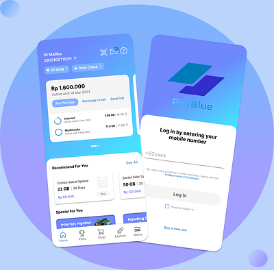 Provider Blue animation app design graphic design illustration ui ux