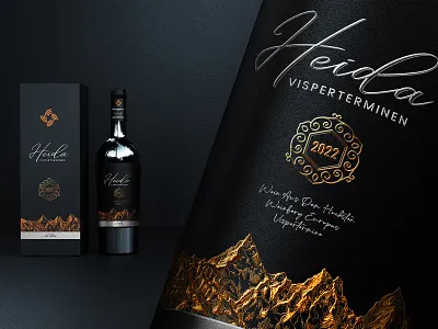 Heida Visperterminen Packaging Design | Social Media Design awesome brand classy design drink illustration label label design latest logo minimal modern package packaging packaging design packagingpro post product social media ads trending