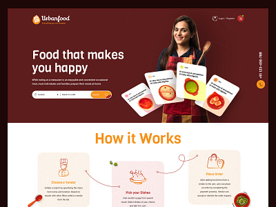 Food Hero Header banner creative design food food banner food header food home page header hero header home landing page minimal restaurant restaurant home page ui ux web