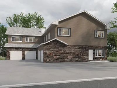 3D Rendering: Custom Home Design (Variants) 3d