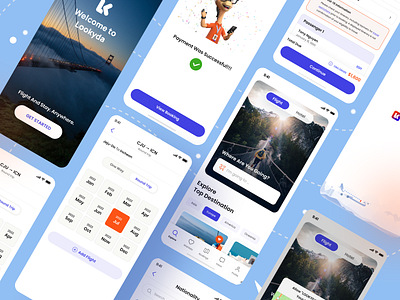 Booking Flight Mobile App app design app mobile application booking app flights hotel illustration travel ui ui mobile design