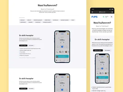 FUPS How to Use animation branding clean design detail fups howtouse landingpage logo phone ui ux website