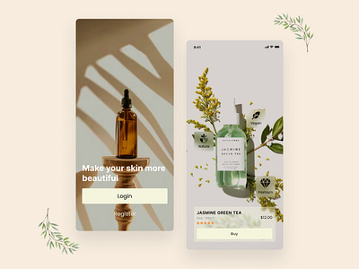 Beutycare - Skincare App Design android app beige beuty branding clean design frontend glassmorphism graphic design makeup minimalist mobile simple skincare trend ui uiux ux web