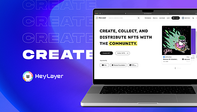 HeyLayer - NFT Marketplace branding design graphic design marketplace nft ui uidesign uxdesign web3 website