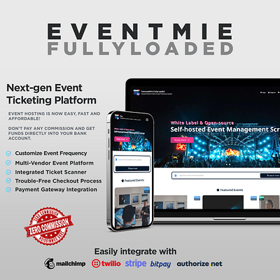 Eventmie Pro Fullyloaded - Online Event Ticketing System best online ticketing system event management event managing online event ticketing system online events sell event tickets online virtual events