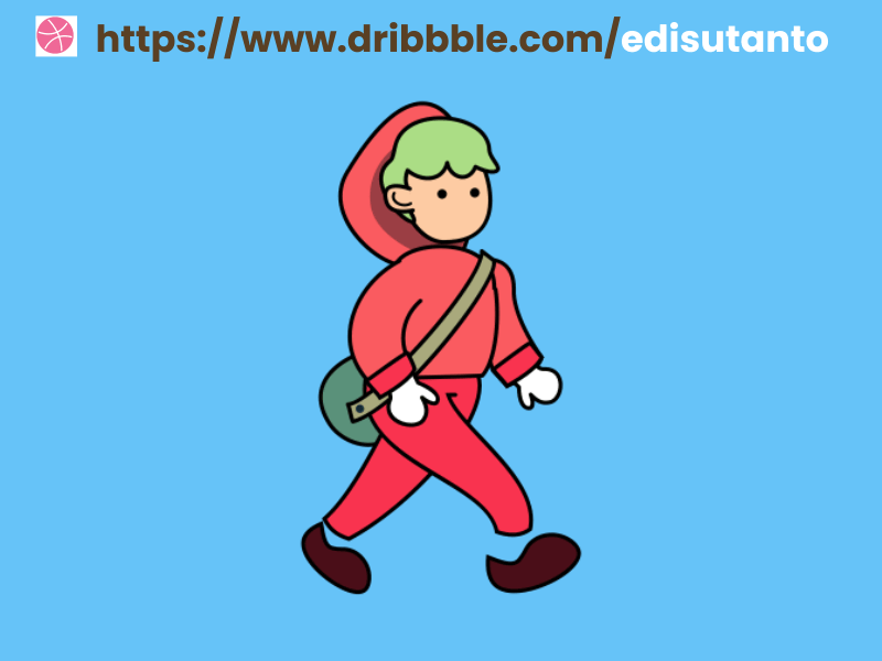 Walking Character Animation 01 animated gifs animated loop animation cartoon graphic design illustration motion graphics perfect loop walk cycle walking character