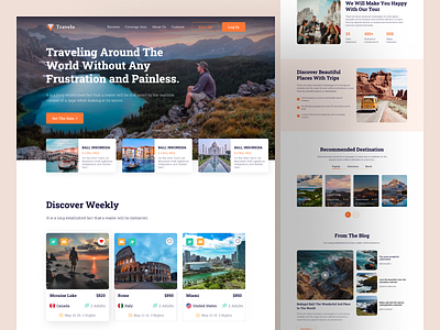 Travel Agency Landing Page Design adventure agency booking destination explore flight hotel app landing page tour touris travel travel agency travel booking travel web travel website traveling trip uiux vacation web design