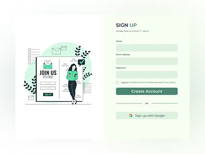 Sign Up Page | Daily UI 1 concept dailyui dailyui1 graphic design page sign up sign up page ui ui design ux