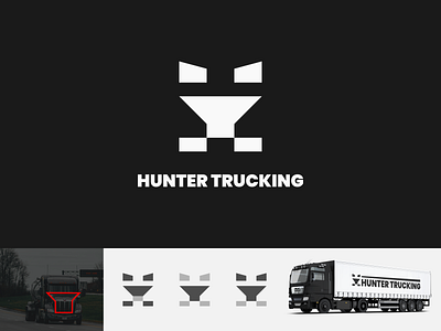 Logo Design For Hunter Trucking | Trucking/Transport Company abstract logo branding company logo ht logo hunter hunter logo hunter trucking initial logo letter logo letter mark logo minimal minimalist logo symbol transport logo transportation symbol truck logo trucking company logo vector versatile logo