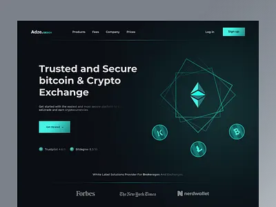 Crypto Currency - Blockchain UX/UI bitcoin blockchain clean crypto crypto landing crypto landing page crypto transactions crypto web design crypto website dark ui ethereum nft popular trading ui ux web web design web3 website