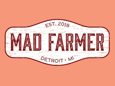 Mad Farmer Men's Apparel branding design graphic design logo mock up screen printing vector