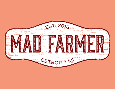 Mad Farmer Men's Apparel branding design graphic design logo mock up screen printing vector