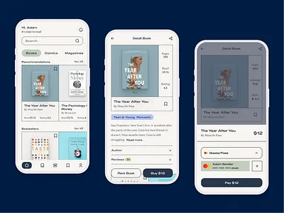 DigiBook - UI UX app design android design app book app design interface ios design ui uiux ux