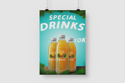 Drinks Poster branding design graphic design illustration logo photoediting vector